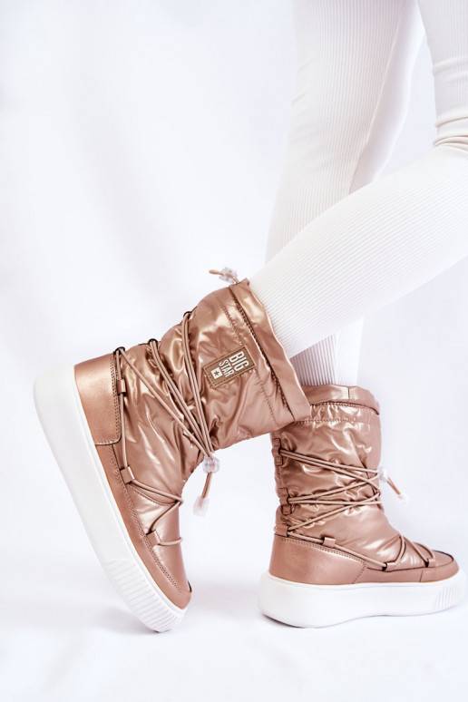   pašiltinti sniego batai Big Star KK274194 smėlio spalvos