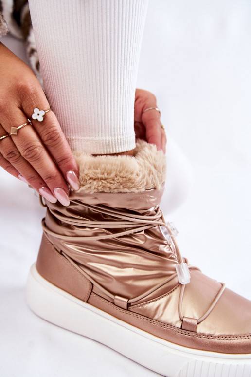   pašiltinti sniego batai Big Star KK274194 smėlio spalvos