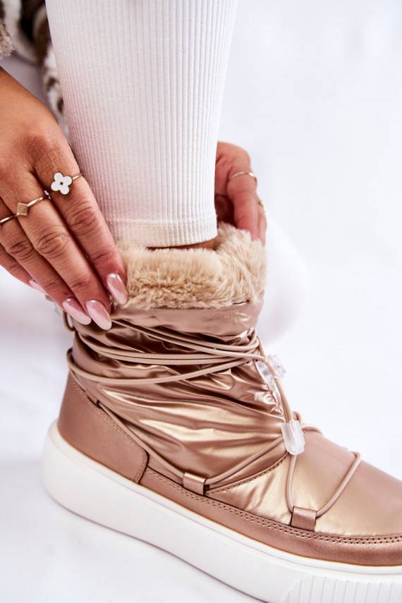   pašiltinti sniego batai Big Star KK274194 smėlio spalvos