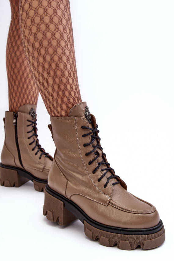     pašiltinti Aulinukai batai Lemar rudos spalvos Rehin