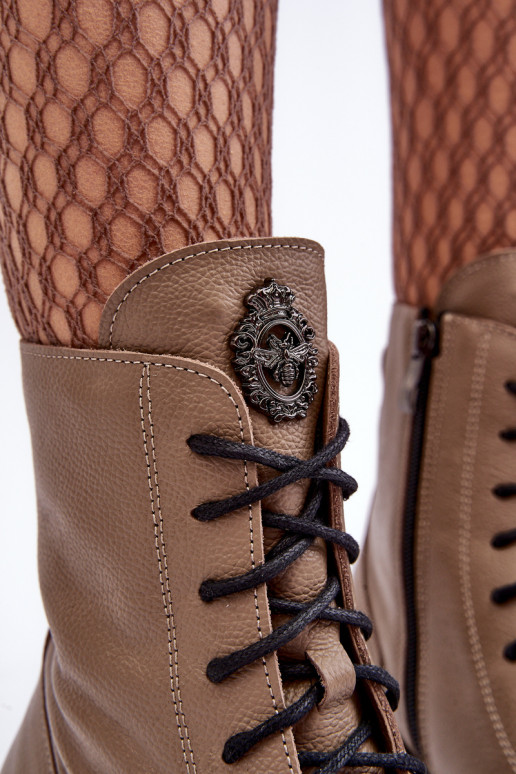     pašiltinti Aulinukai batai Lemar rudos spalvos Rehin