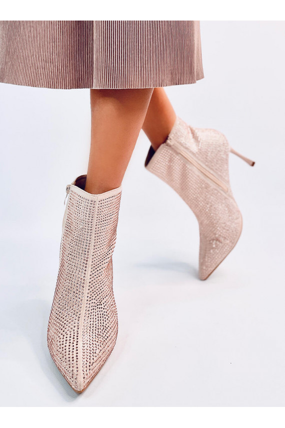 Aulinukai plonu kulniuku  su kristaliukais DEMISH CHAMPAGNE