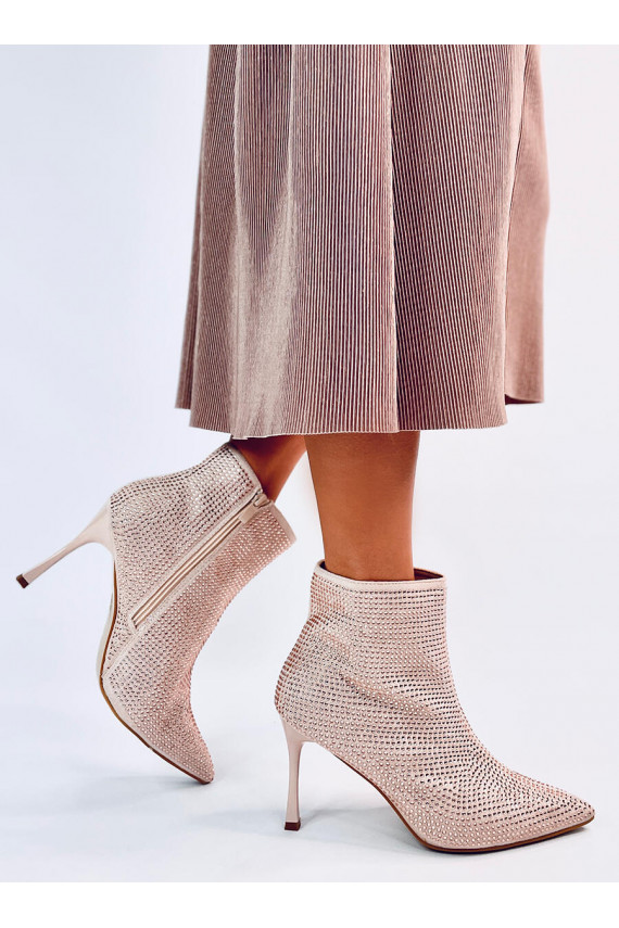 Aulinukai plonu kulniuku  su kristaliukais DEMISH CHAMPAGNE