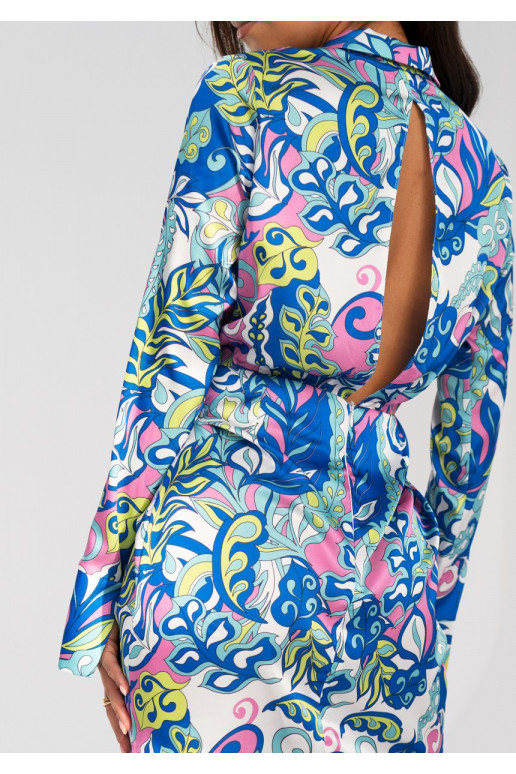 Nita - mėlynos spalvos MINI ilgio suknelė Nita - mėlynos spalvos MINI ilgio suknelė