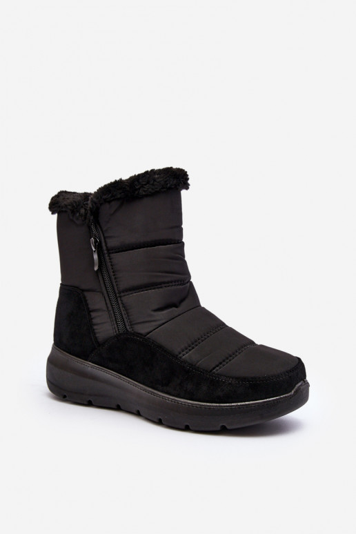  sniego batai su kailiuku juodos spalvos Primose