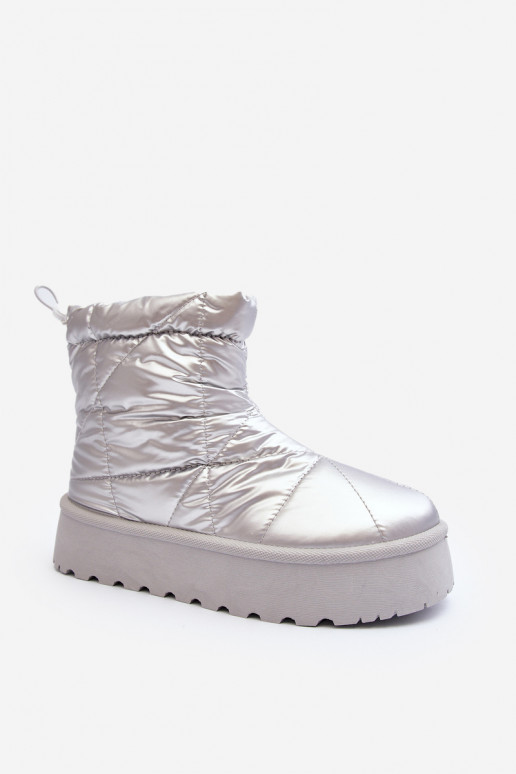 sniego batai   su platforma sidabro spalvos Fionia