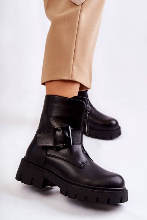   Aulinukai pašiltinti su užtrauktukais juodos spalvos Torey