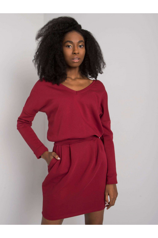 Suknelė bordo spalvos Kloe RUE PARIS