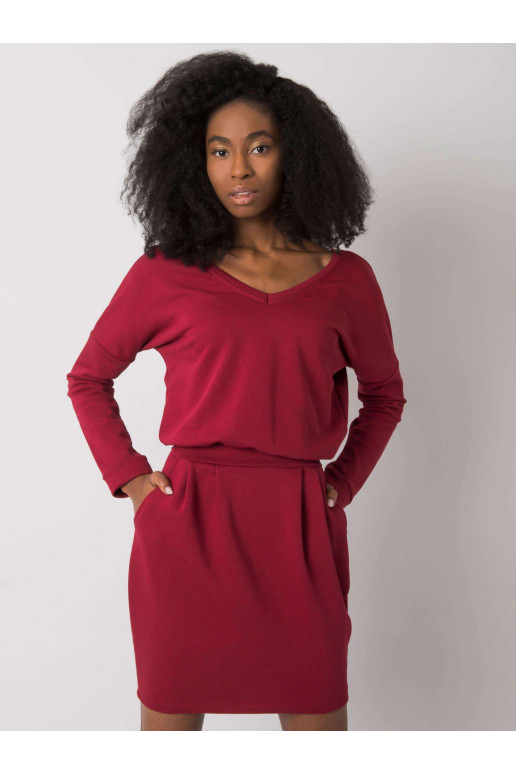 Suknelė bordo spalvos Kloe RUE PARIS