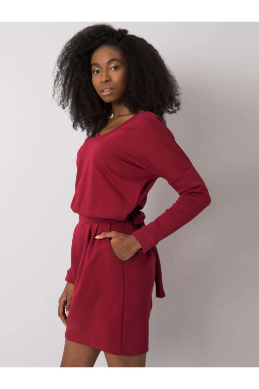 Suknelė bordo spalvos Kloe RUE PARIS