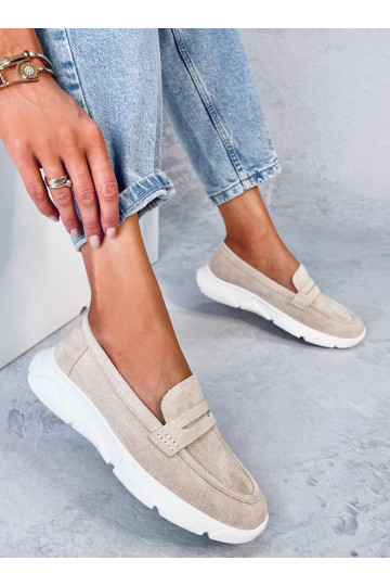 Mokasinai na j podeszwie HICKS BEIGE 2