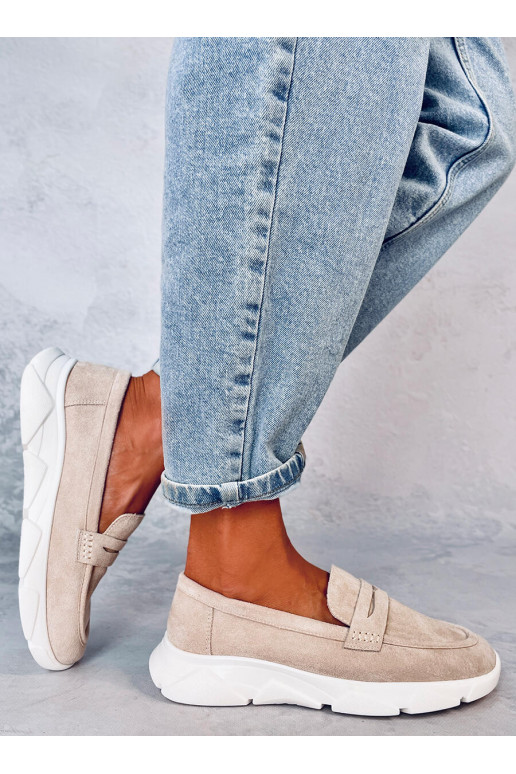 Mokasinai na j podeszwie HICKS BEIGE