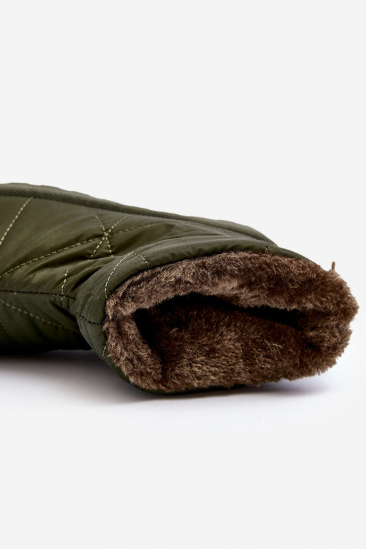 sniego batai   su platforma žalios spalvos Fionia