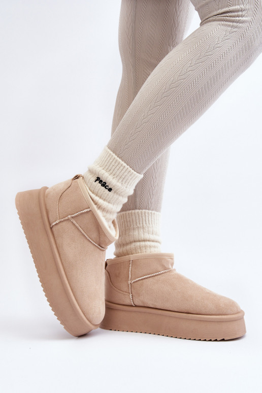   sniego batai su masyviu padu smėlio spalvos Caliksa