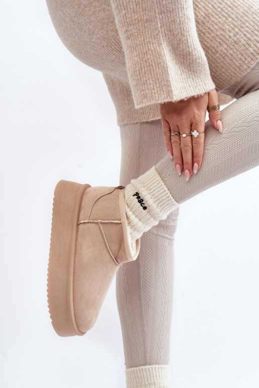   sniego batai su masyviu padu smėlio spalvos Caliksa