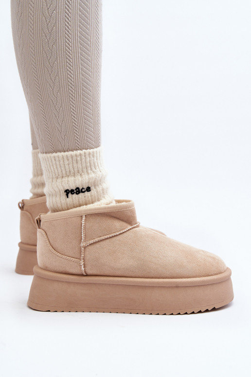   sniego batai su masyviu padu smėlio spalvos Caliksa