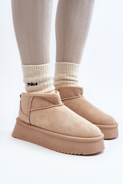   sniego batai su masyviu padu smėlio spalvos Caliksa