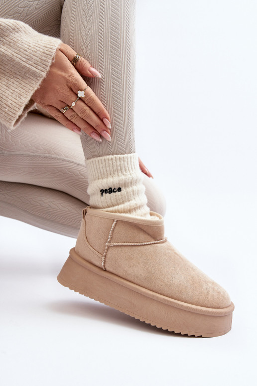   sniego batai su masyviu padu smėlio spalvos Caliksa