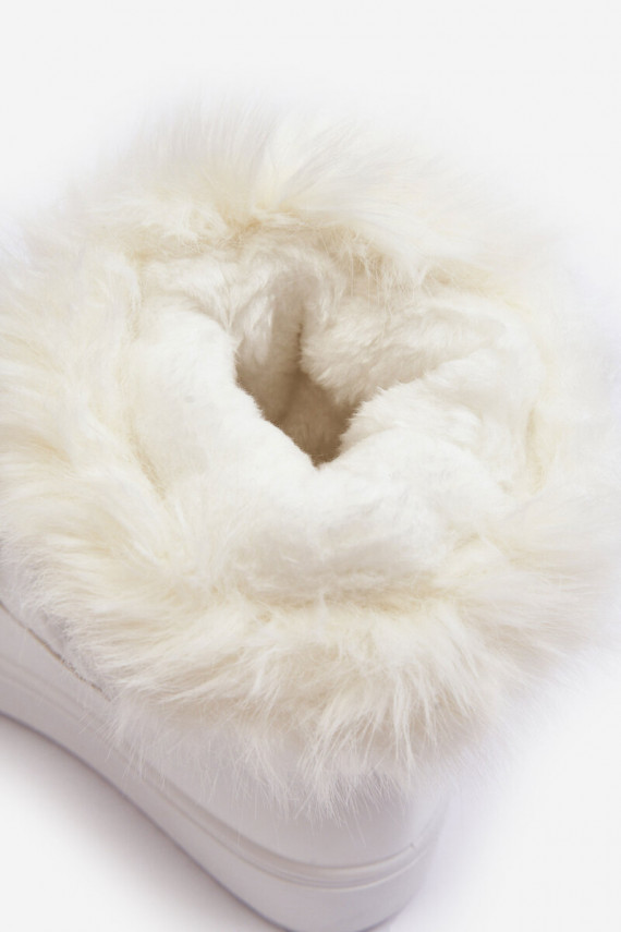   sniego batai su raišteliais baltos spalvos Santero