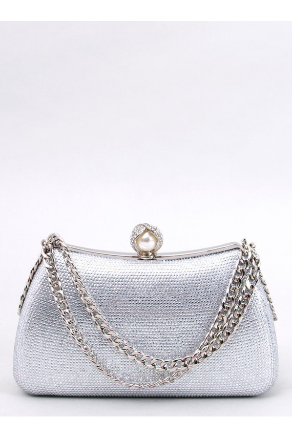 Rankinė  su dekoratyvine grandinėle LESLIEE SREBRNA