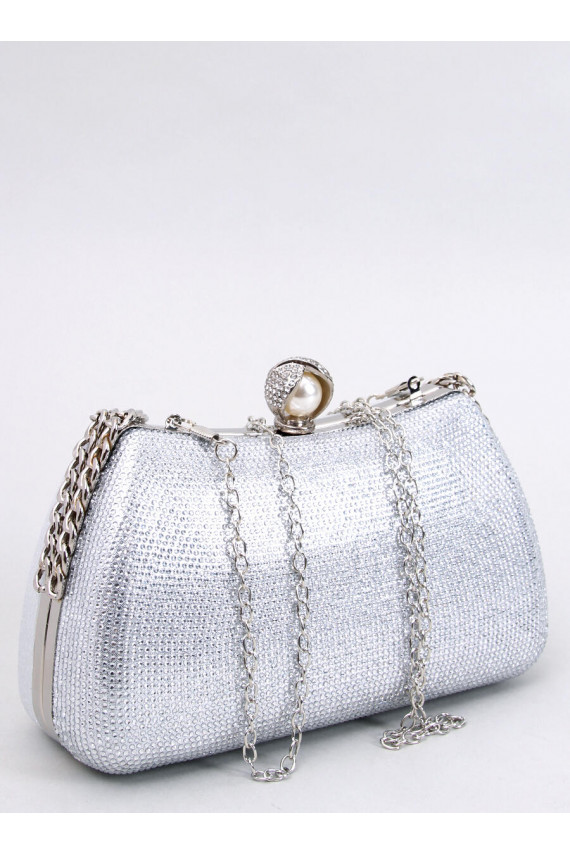 Rankinė  su dekoratyvine grandinėle LESLIEE SREBRNA