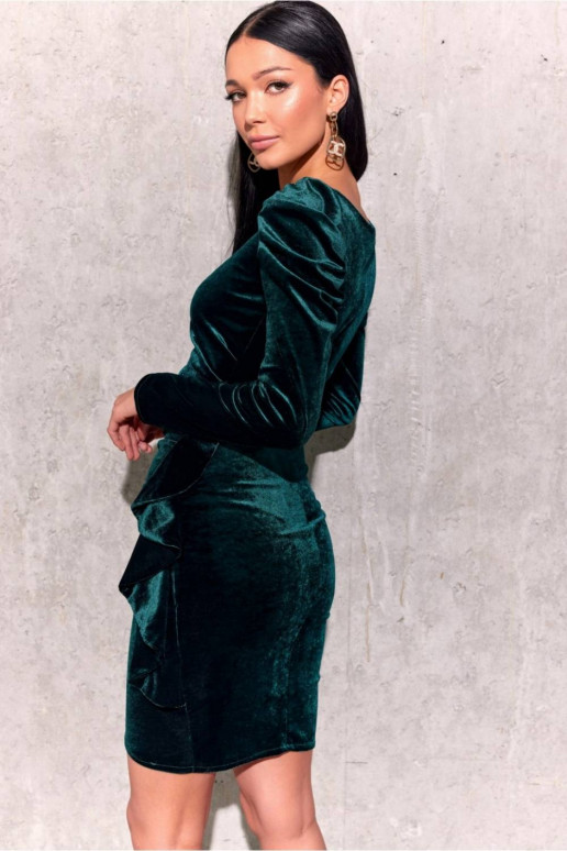 Trumpa veliūrinė suknelė Roco Fashion