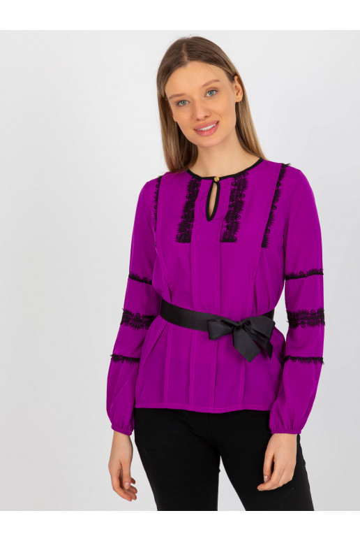 Violetinė moteriška palaidinė su...