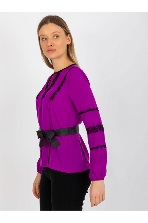 Violetinė moteriška palaidinė su...