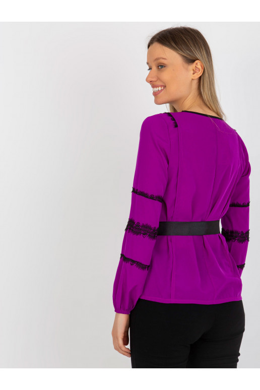 Violetinė moteriška palaidinė su...