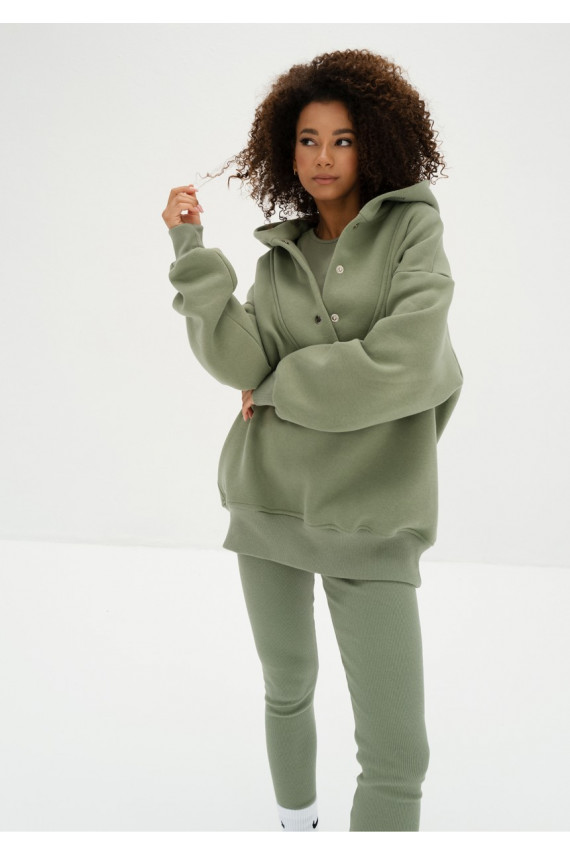 Raven - žalios spalvos Oversize džemperis