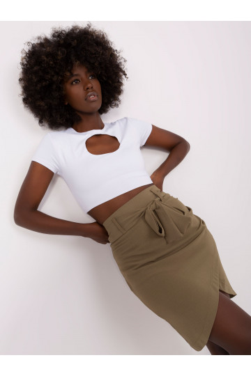 Trumpas sijonas su dirželiu