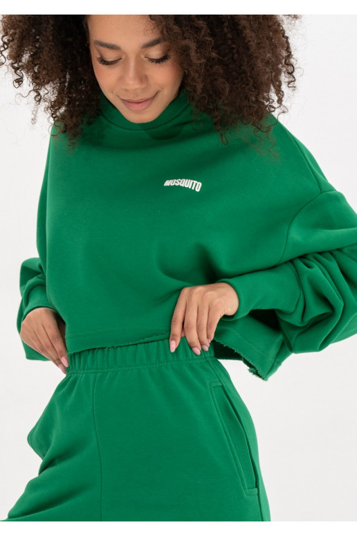 Shore Crop – Kelly green crop oversize megztinis