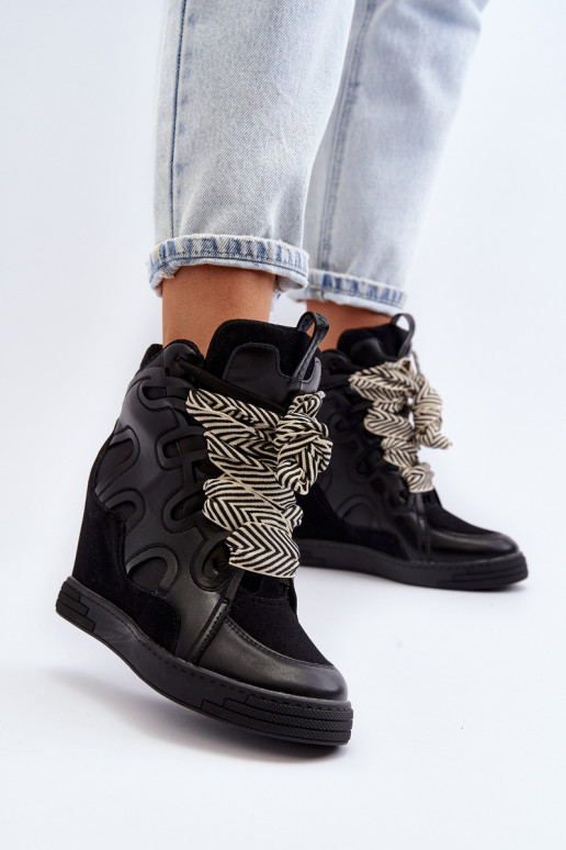   Sneakers modelio batai  juodos spalvos Leoppa