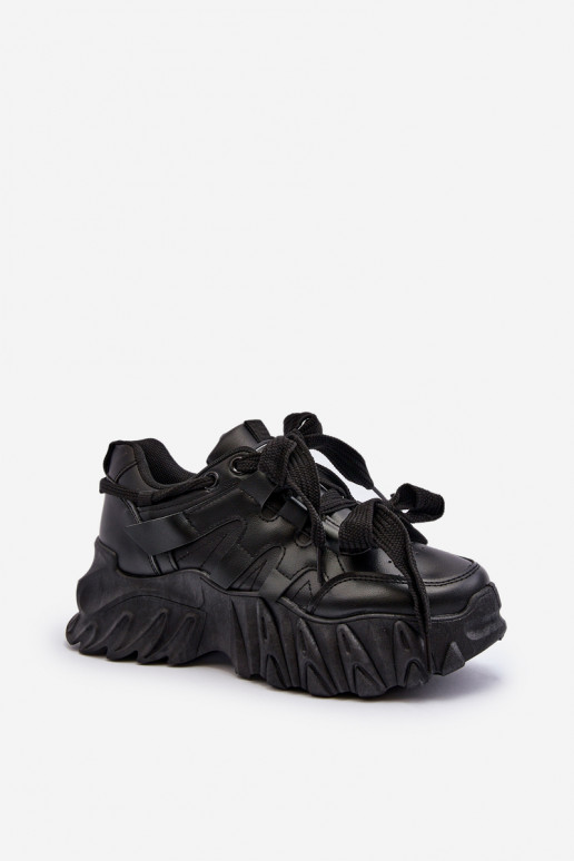 Sneakers modelio batai   su madingais masyviais padais juodos spalvos Ellerai