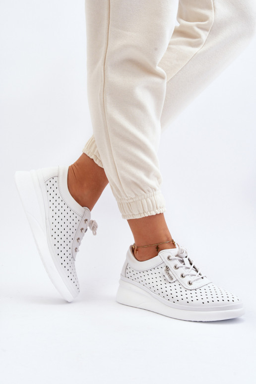 Moteriški laisvalaikio batai Sportinio stiliaus batai baltos spalvos Brumia