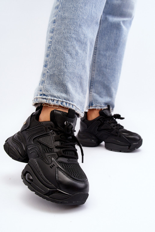 Sneakers modelio batai su madingais masyviais padais GOE NN2N4045 juodos spalvos