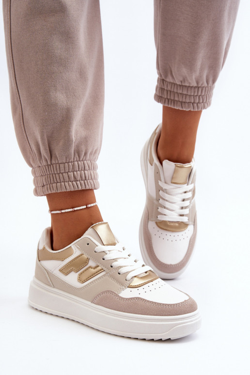  Sneakers modelio batai smėlio spalvos Regines
