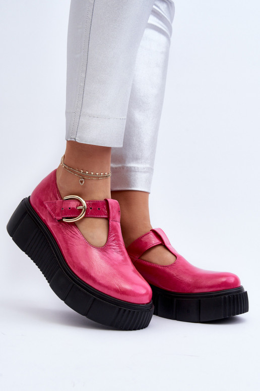 Zazoo 20102  su lako efektu batai su platforma rožinės spalvos