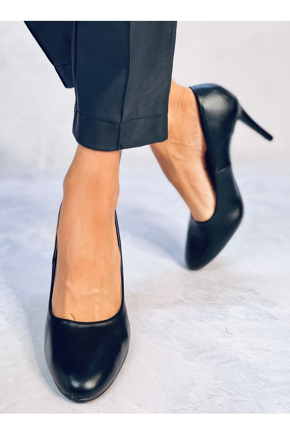 Bateliai okrągłe noski LINDY BLACK