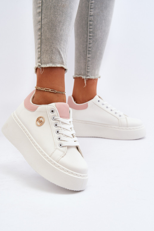 Sneakers modelio batai   su platforma baltos spalvos Eshen