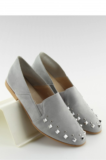 Pilkos spalvos mokasinai su...