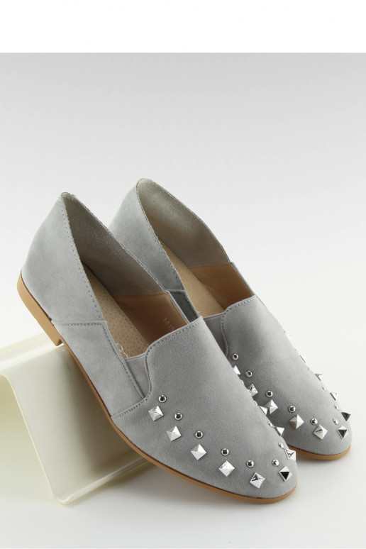 Pilkos spalvos mokasinai su...