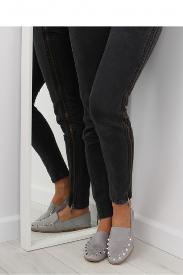 Pilkos spalvos mokasinai su... 2