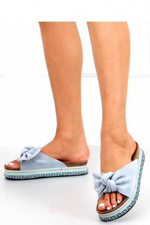 Šlepetės melsvos spalvos Inello