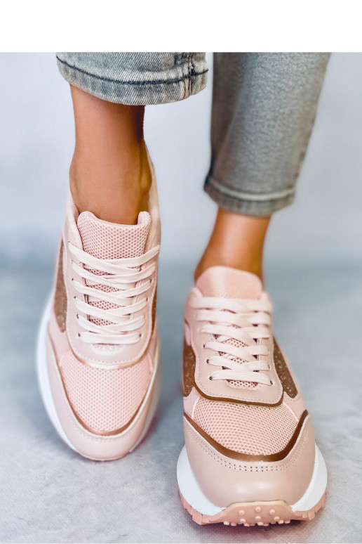 Rožinės spalvos sportinio stiliaus batai