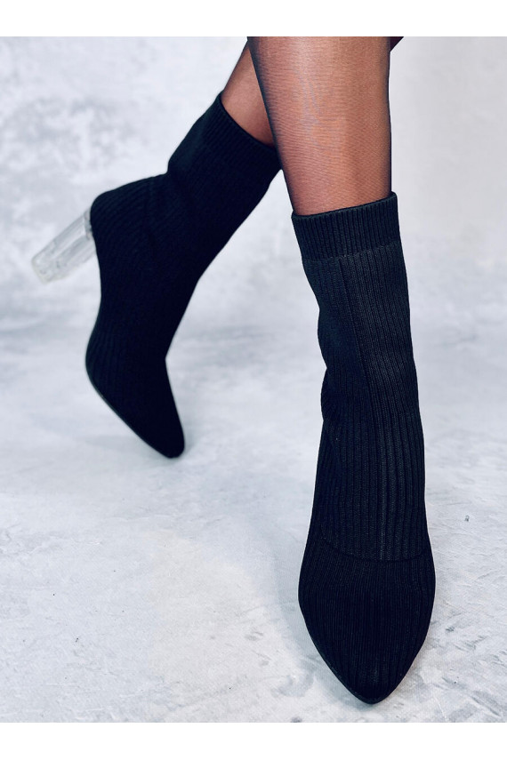 Aulinukai  na przezroczystym obcasie DESTANI BLACK