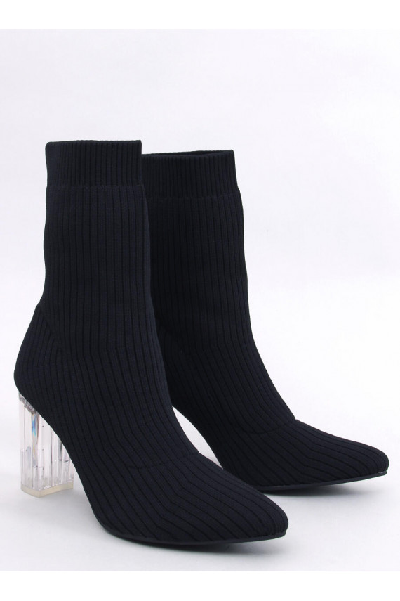 Aulinukai  na przezroczystym obcasie DESTANI BLACK