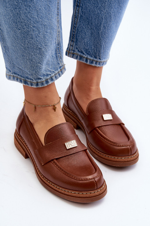 Zazoo 20165   moteriški mokasinai rudos spalvos