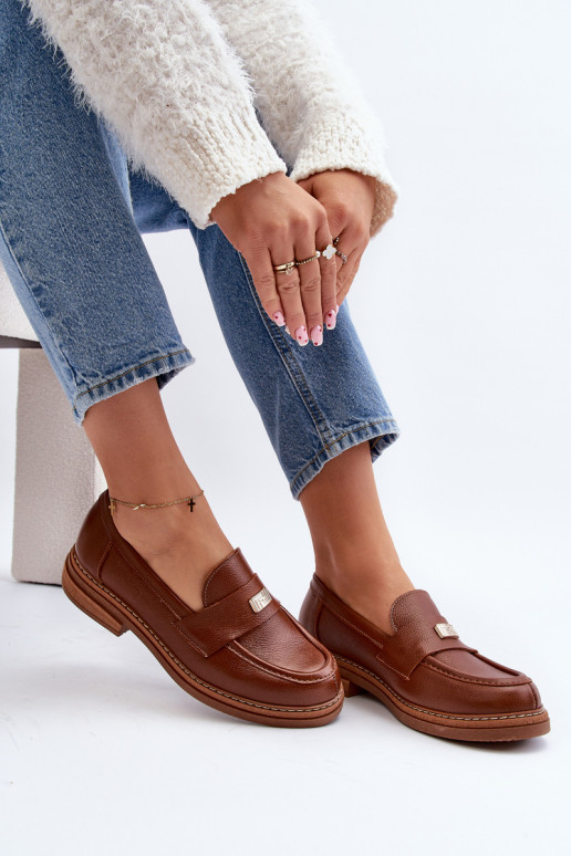 Zazoo 20165   moteriški mokasinai rudos spalvos