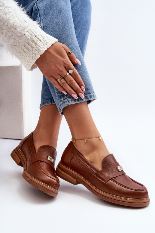 Zazoo 20165   moteriški mokasinai rudos spalvos